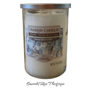 Yankee Candle Home Inspiration Snow Dusted Pine Large Jar Candle 19 oz free ship